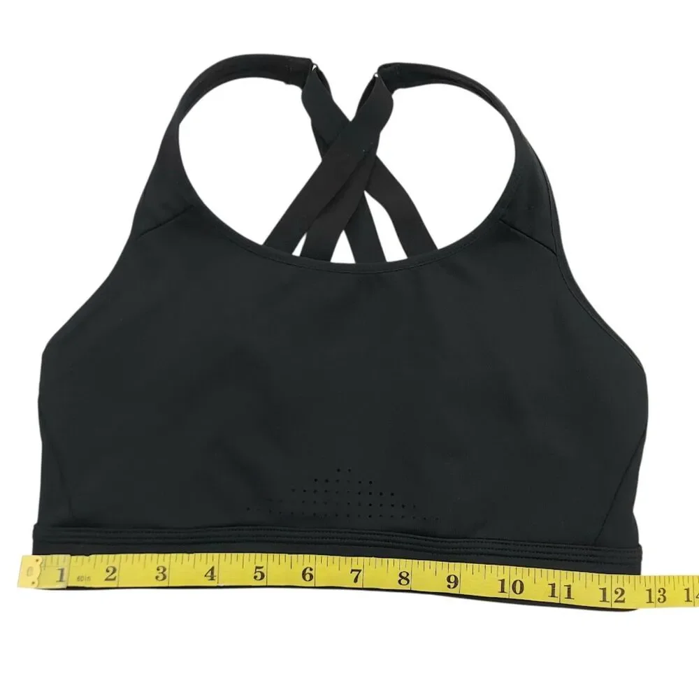 Nike Sports Bra Womens Medium Black Impact High-Support Compression Dri-FIT